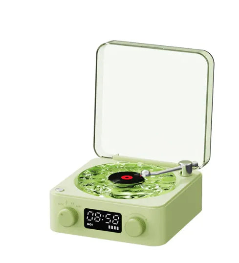 Retro Player Turntable Bluetooth Speaker with Wave Lights