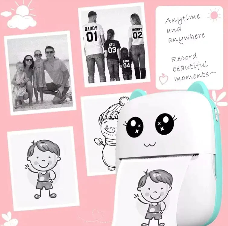 Mini Cat Thermal Bluetooth Portable Printer