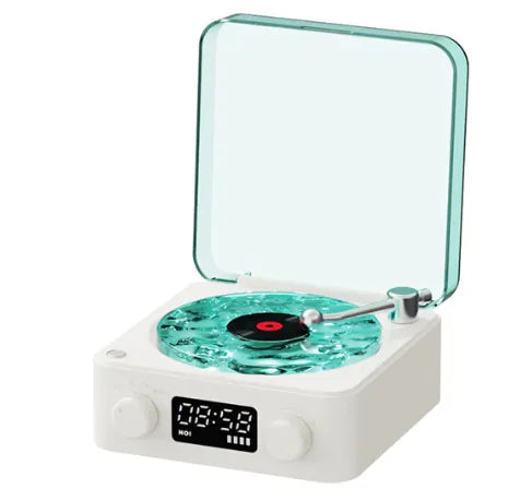 Retro Player Turntable Bluetooth Speaker with Wave Lights