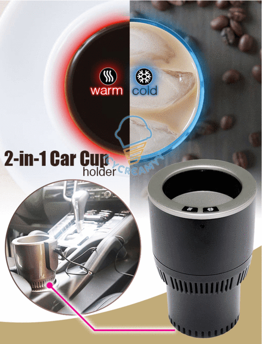 2-in-1 Electric Car Cup Holder