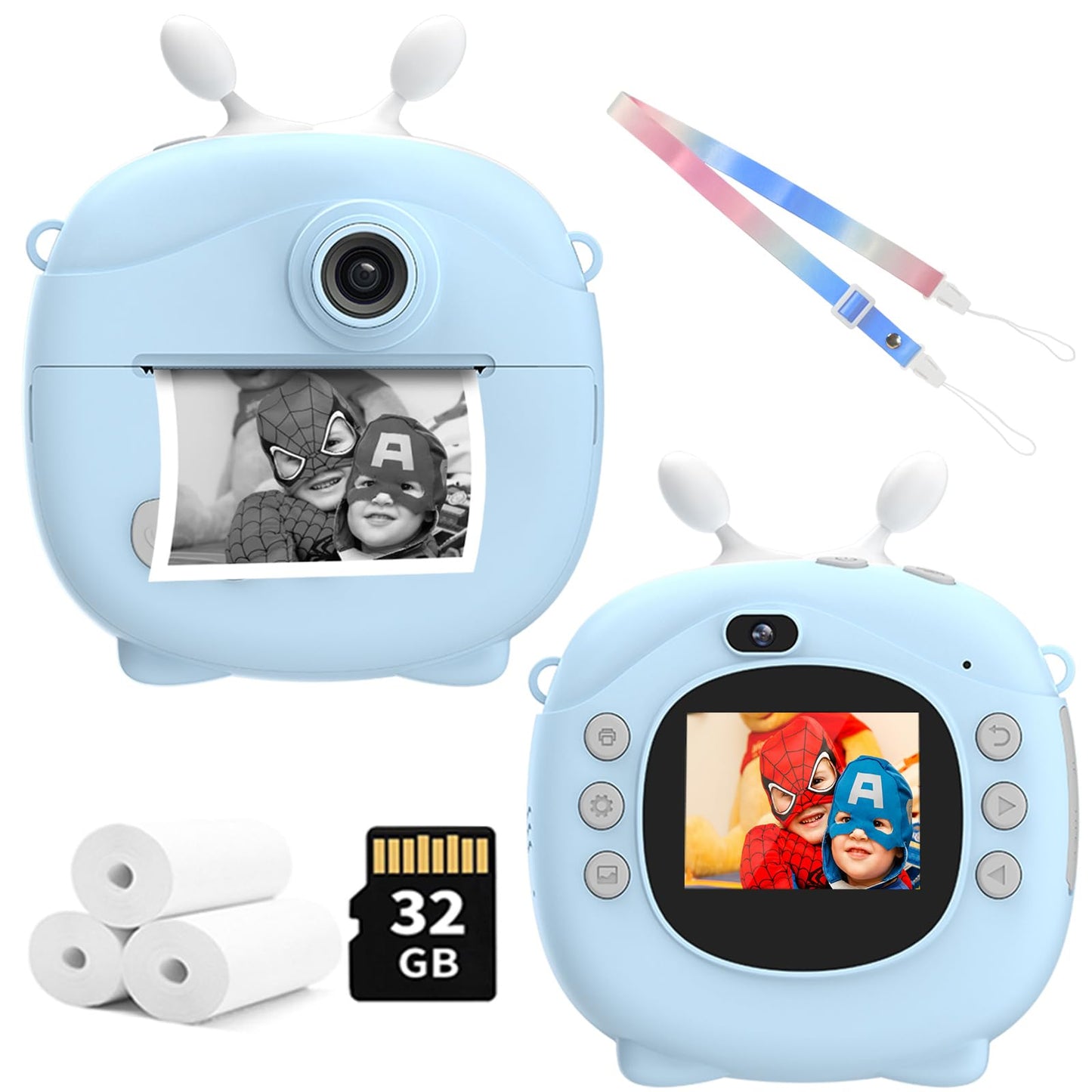 Instant Inkless Print Selfie Camera