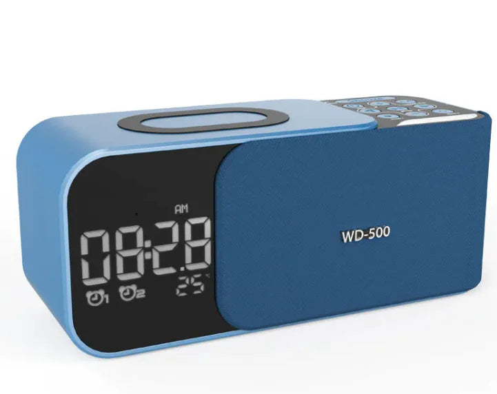 LED Alarm Clock with Bluetooth, Wireless Charging Station, and FM Radio